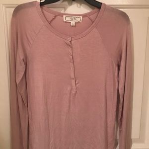 long sleeve pink top